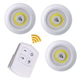 Dimmable LED Wall Lamp & Under Cabinet Light - COB LED Puck Lights with Remote for Closets & Wardrobes