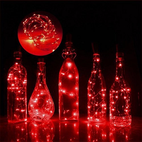 10pcs LED Wine Bottle String Lights with Battery - Copper Wire Fairy Lights for Birthday, Wedding, Christmas Decor