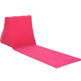 Inflatable Beach Mat with Back Pillow - Folding Camping Picnic Lounger, Festival Leisure Cushion, Sand Seat Pad