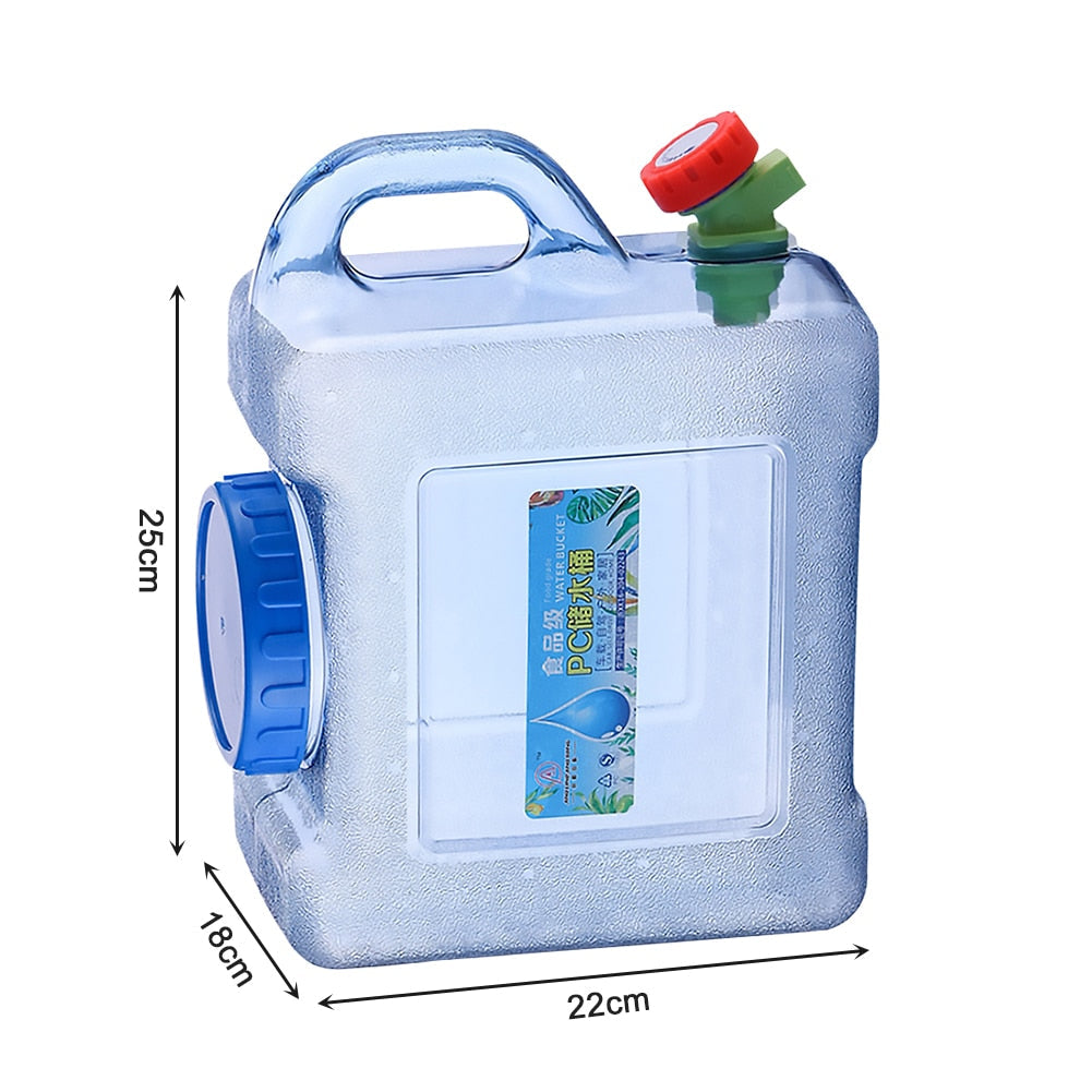 Portable Outdoor Water Bucket with Faucet - Large Capacity Tank for Camping and Driving