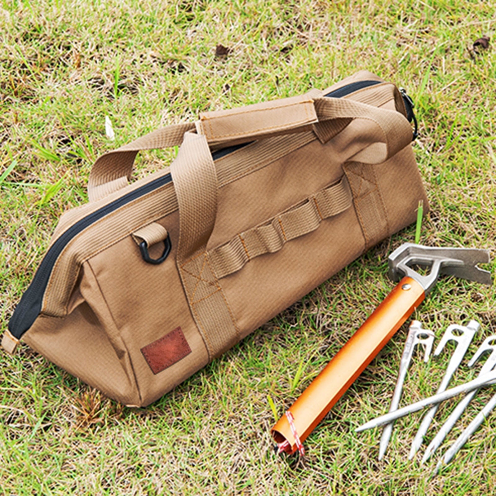 Large Capacity Multi-Purpose Tool Storage Bag for Camping Accessories, Outdoor Tent Pegs, and Sundry Items