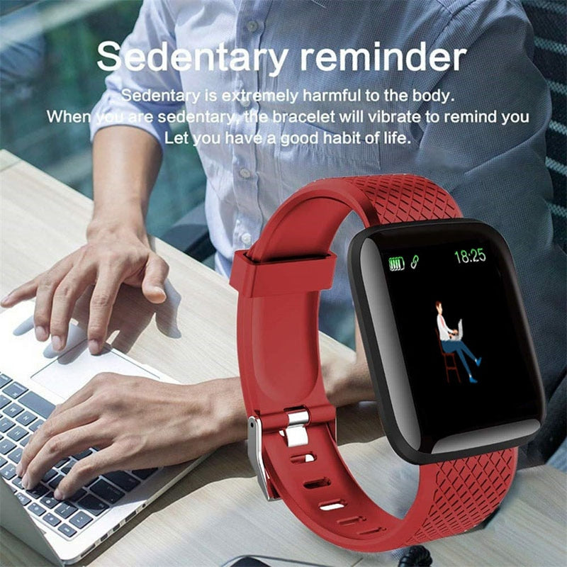 Bluetooth Blood Pressure Sport Waterproof Smart Watch Men Women Kids With Silicone Strap