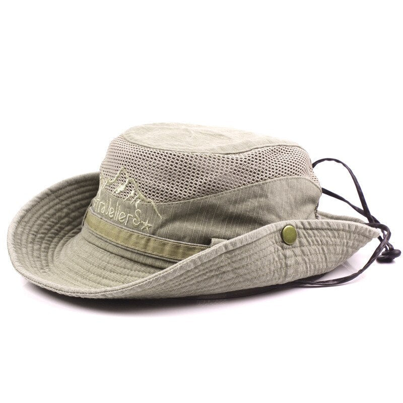 Men's Wide Brim Foldable Hiking Hat - Sun Protection for Summer, Hunting, Fishing, Camping, and Outdoor Sports