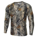 Men's Camouflage Quick-Dry Long Sleeve T-Shirt for Summer Outdoor Hiking, Fishing, Camping, and Tactical Use