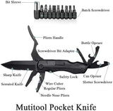 Tactical Multi-Tool Folding Knife with Pliers, Bottle Opener, Screwdrivers - Ideal for Survival, Camping, Hiking, Hunting