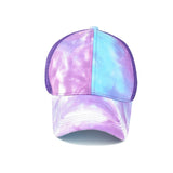 Women's Tie Dye Ponytail Baseball Cap - Mesh Snapback, Adjustable Sunhat for Camping, Beach, Outdoor Sports