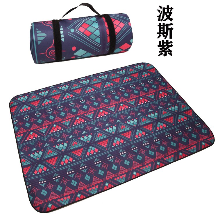 2Mx2M Ethnic Camping Mat - Thickened, Waterproof, Portable Picnic Cloth, Moisture-Proof Outdoor Floor Mat