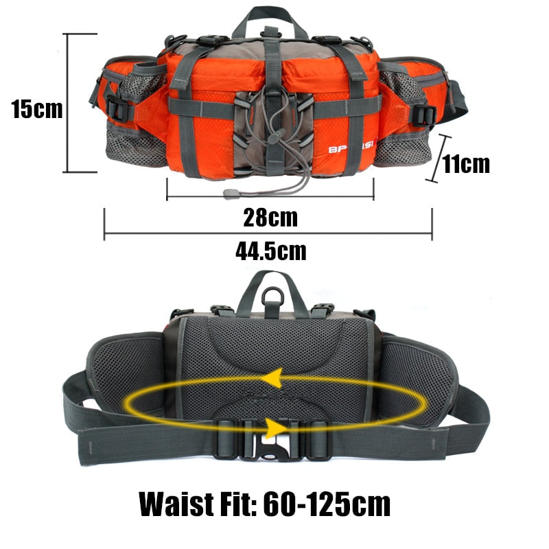 Wasserdichte Gürteltasche aus Nylon für Outdoor-Sport – Wandern, Radfahren, Camping, Jagen, Bergflaschenhalter