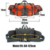 Waterproof Nylon Outdoor Sports Waist Bag - Hiking, Cycling, Camping, Hunting, Mountain Bottle Holder