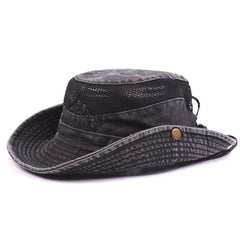 Men's Wide Brim Foldable Hiking Hat - Sun Protection for Summer, Hunting, Fishing, Camping, and Outdoor Sports