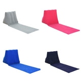 Inflatable Beach Mat with Back Pillow - Folding Camping Picnic Lounger, Festival Leisure Cushion, Sand Seat Pad