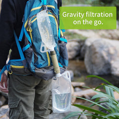 Portable Survival Water Filter for Camping, Hiking, and Emergency Use