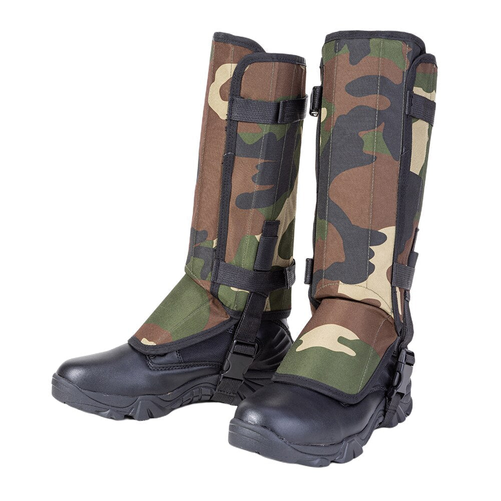 Waterproof Adjustable Snow Boot Gaiters for Snake Bite Protection, Hunting, Mountain Climbing, Hiking, and Walking