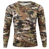 Men's Camouflage Quick-Dry Long Sleeve T-Shirt for Summer Outdoor Hiking, Fishing, Camping, and Tactical Use