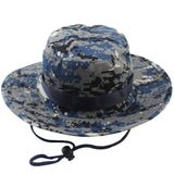 Fashion Military Camouflage Bucket Hat - Wide Brim Sun Protection for Fishing, Camping, and Outdoor Activities