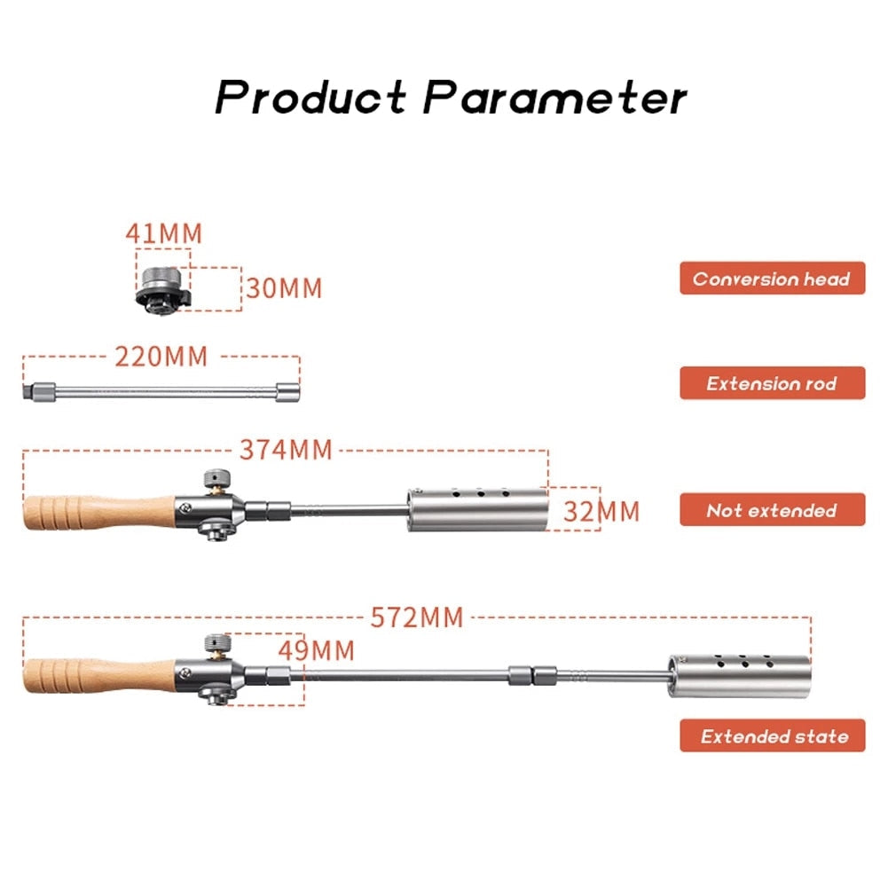 Weeding Fires Machine: Grass Burners, Gas Torch, Outdoor BBQ Blowtorch, Multipurpose Camp Flamethrowers, Camping Equipment