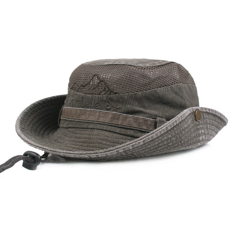 Men's Wide Brim Foldable Hiking Hat - Sun Protection for Summer, Hunting, Fishing, Camping, and Outdoor Sports