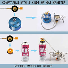 Outdoor Windproof Gas Stove - 3900W Folding Split Burner for Camping, Hiking, and Tourist Equipment