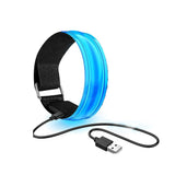 USB Charging LED Night Running Armband - Reflective Safety Belt for Outdoor Sports