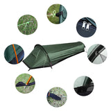 Ultralight 1-Person Camping Tent - Waterproof, Ideal for Car Travel, Backpacking, Tourism, and Cycling