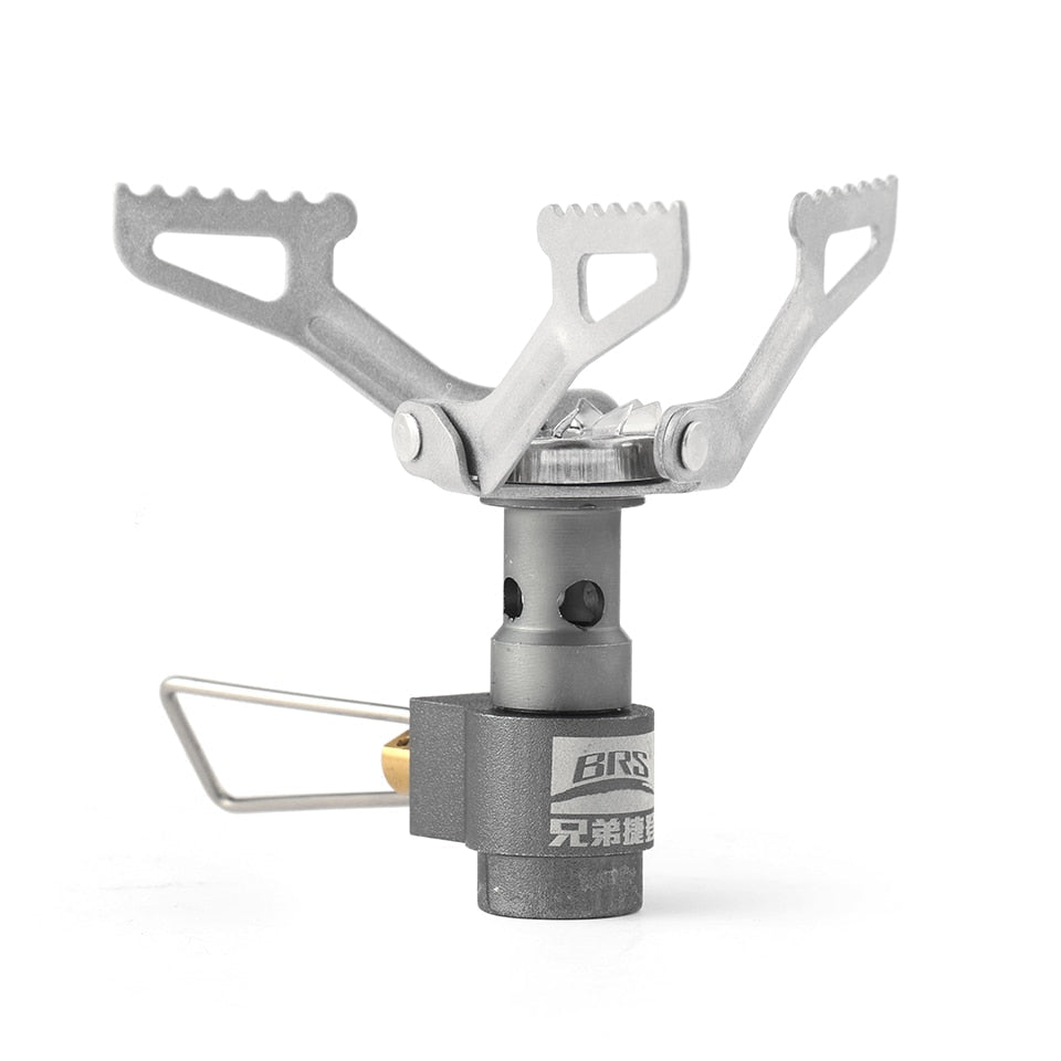 Camping Titanium Pot & BRS3000 Gas Stove Set - Lightweight Tableware for Hiking, Picnic, and Outdoor Cooking
