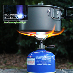 Portable Outdoor Gas Stove - Mini Titanium Camping Burner, Survival Furnace, Pocket Picnic Gas Cooker