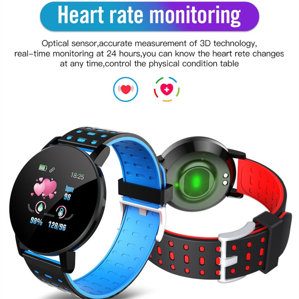 Blood Pressure Bluetooth Smart Watch Sport Tracker