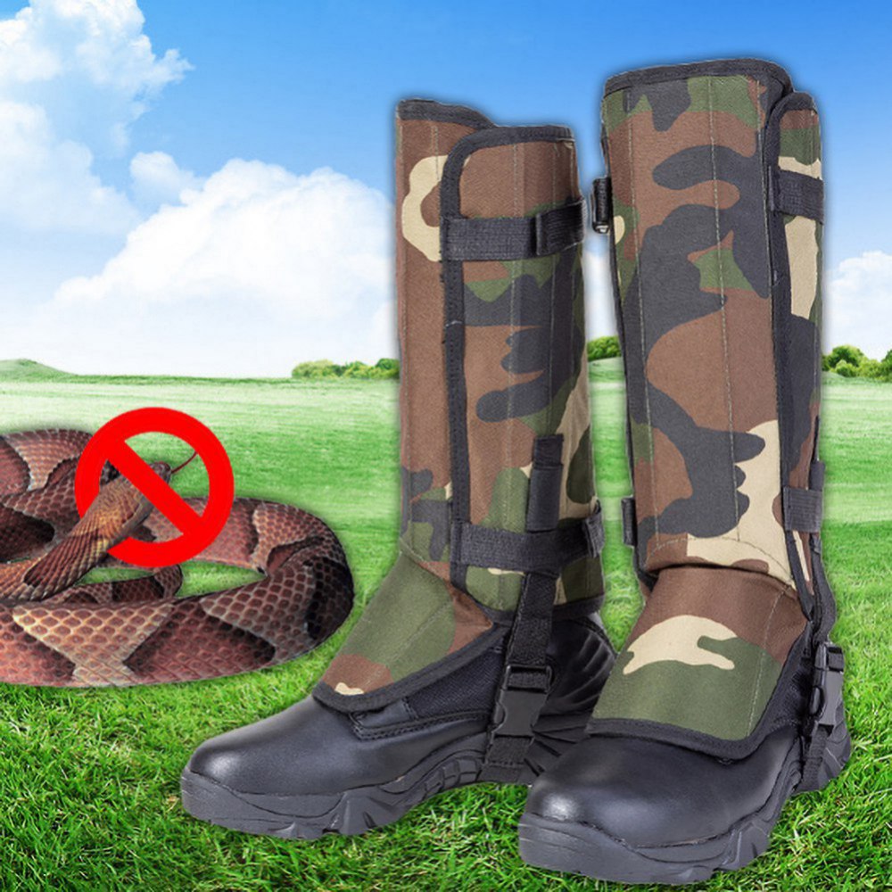 Waterproof Adjustable Snow Boot Gaiters for Snake Bite Protection, Hunting, Mountain Climbing, Hiking, and Walking