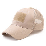 Adjustable Camouflage Tactical Baseball Cap - Summer Sunscreen Hat with Breathable Net for Military and Army Use