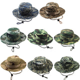 Fashion Military Camouflage Bucket Hat - Wide Brim Sun Protection for Fishing, Camping, and Outdoor Activities