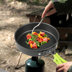 Ultralight Portable Camping Cookware Set: Pan, Pot, Bowl, Spoon, Fork - Outdoor Hiking Picnic Tableware Supplies