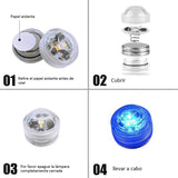 10pcs Submersible RGB LED Lights - Waterproof, Battery Powered for Swimming Pool, Vase, Pond