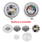 10pcs Submersible RGB LED Lights - Waterproof, Battery Powered for Swimming Pool, Vase, Pond