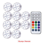 13 LED Underwater Light, 16 Colors RGB, IP68 Waterproof, RF Remote Control, Submersible for Pool, Pond, Vase