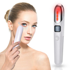 Mini Electric Vibration Eye Face EMS Red Light Therapy Anti-Ageing Wrinkle Dark Circle Removal