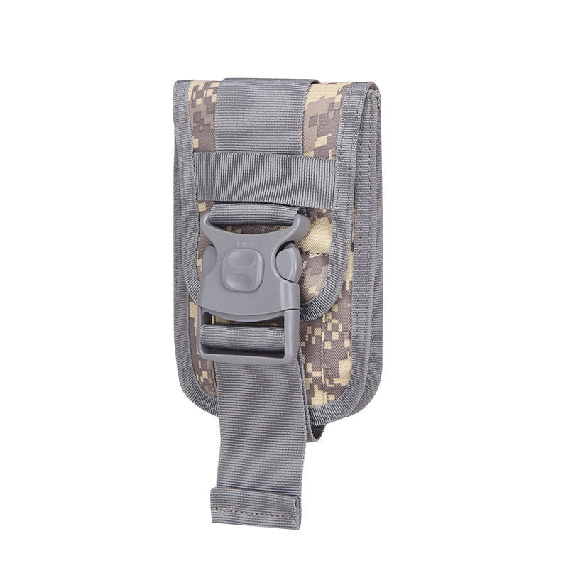 Tactical Molle Phone Holster Outdoor Belt Waist Bag - Multi-Function Travel EDC Pouch & Card Carrier