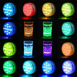 13 LED Underwater Light, 16 Colors RGB, IP68 Waterproof, RF Remote Control, Submersible for Pool, Pond, Vase