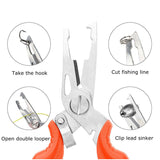 Stainless Steel Fishing Pliers: Hook Remover, Braid Line Cutter, Scissors, Fish Tong - Saltwater Fishing Accessories