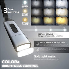USB-Ladehalslicht - Flexible LED-Leselampe mit einstellbarer Helligkeit zum Lesen, Stricken, Camping