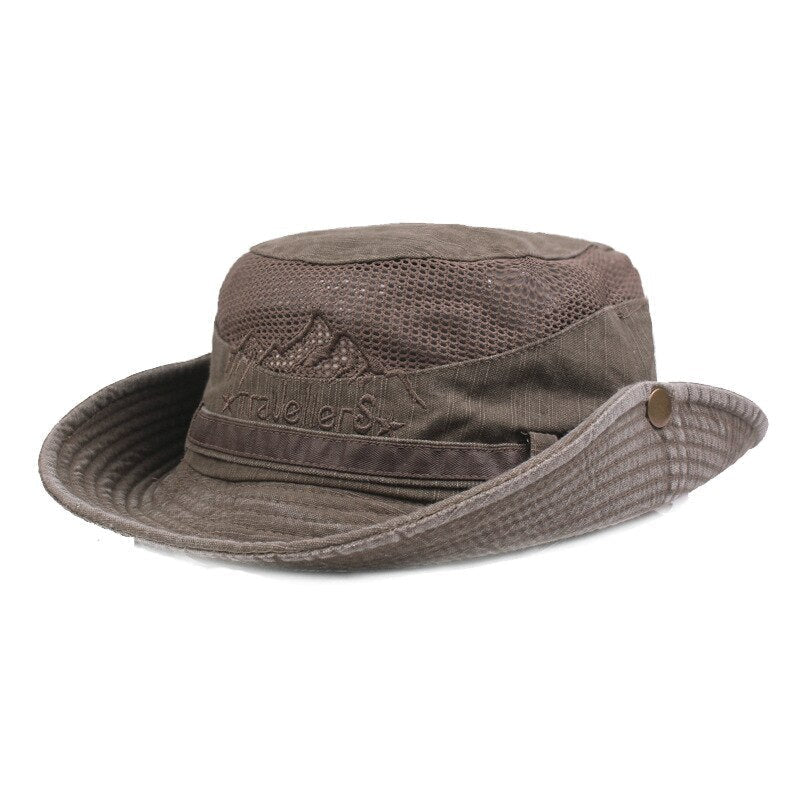 Men's Wide Brim Foldable Hiking Hat - Sun Protection for Summer, Hunting, Fishing, Camping, and Outdoor Sports