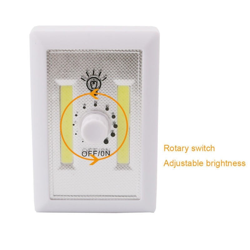 COB Magnetic Mini LED Cordless Light Switch - Battery Operated Night Light for Kitchen, Garage, Closet, Camp, Emergency