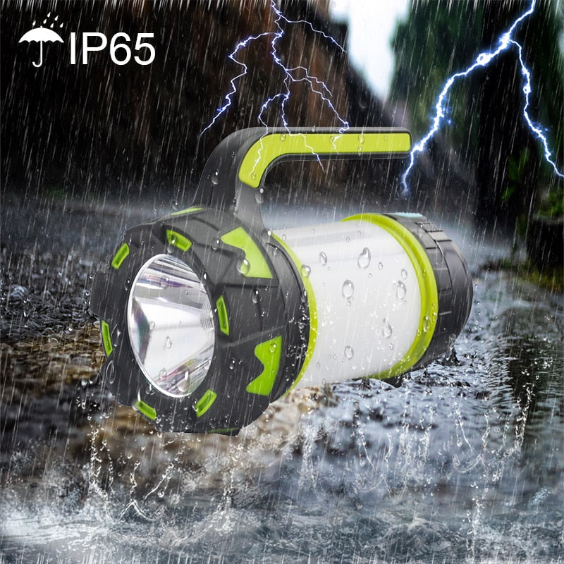 LED Camping Light USB Rechargeable - Dimmable, Waterproof, Emergency Torch, Spotlight, Work Light, Camp Lamp