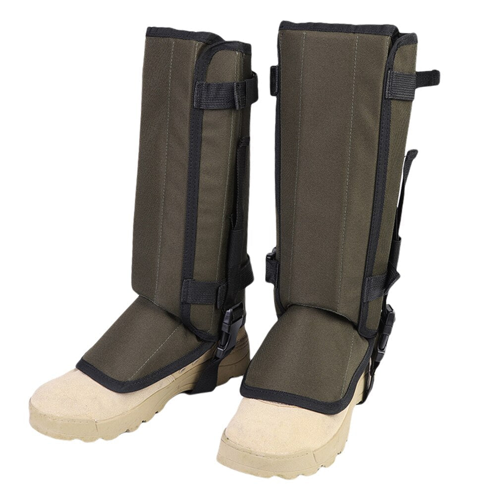 Waterproof Adjustable Snow Boot Gaiters for Snake Bite Protection, Hunting, Mountain Climbing, Hiking, and Walking