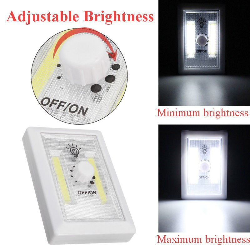 COB Magnetic Mini LED Cordless Light Switch - Battery Operated Night Light for Kitchen, Garage, Closet, Camp, Emergency