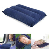 Portable Inflatable Camping Pillow - Flocking, Foldable, Air Cushion for Outdoor Travel and Sleeping