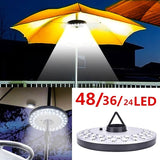 Durable Portable Camping Lights: 24/36/48 LED Outdoor Lantern Poles for Garden, Umbrella, and Night Use