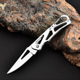 Stainless Steel Blade Shape Knife for Outdoor Camping, Self-Defense, Emergency Survival - Portable Size