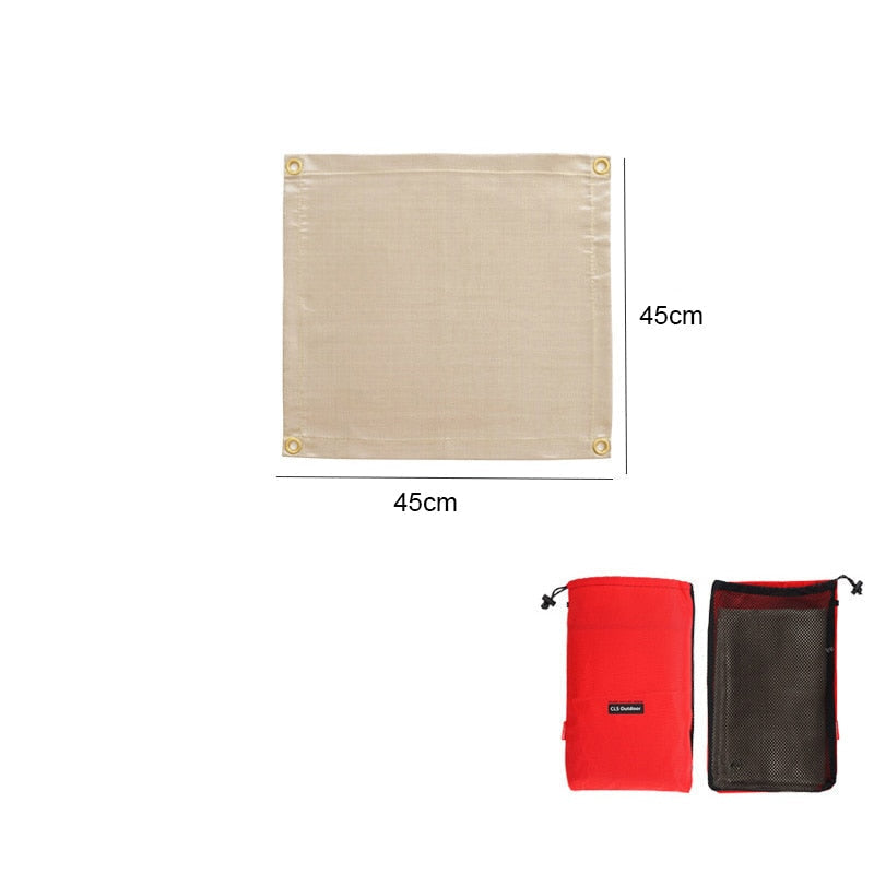 Fireproof Barbecue Mat - Heat Insulation Pad for Camping, Picnic, BBQ - High Temp Anti-Scald Flame Retardant Cloth