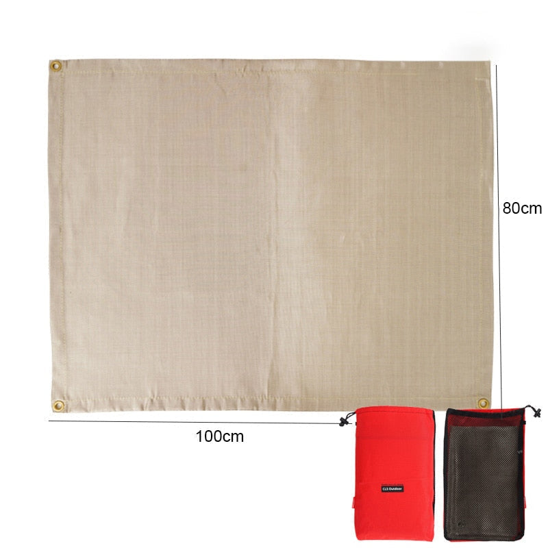 Fireproof Barbecue Mat - Heat Insulation Pad for Camping, Picnic, BBQ - High Temp Anti-Scald Flame Retardant Cloth