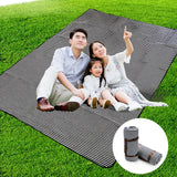 Waterproof Stripe Folding Camping Mat - Thickened Outdoor Beach Picnic Pad, Moistureproof Travel & Hiking Blanket